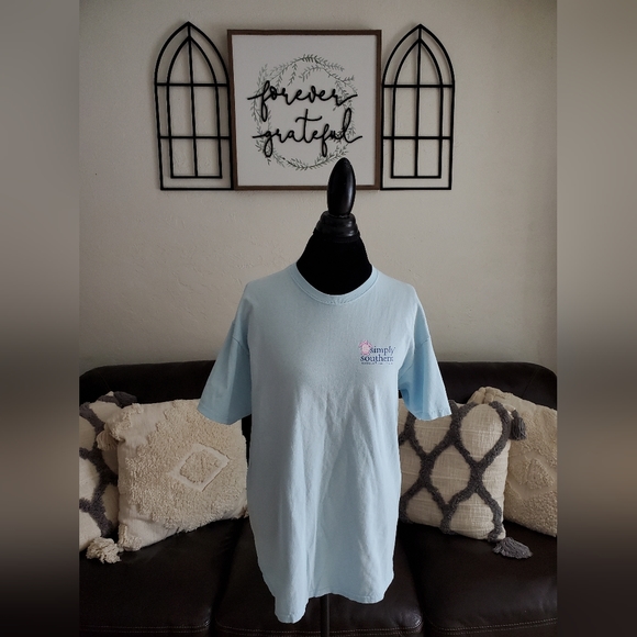 Simply Southern Save The Turtles Tie-Dye Logo Ice T Shirt Classic Boho Size L - Picture 4 of 10